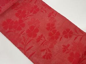  紗 撫子模様織出し名古屋帯